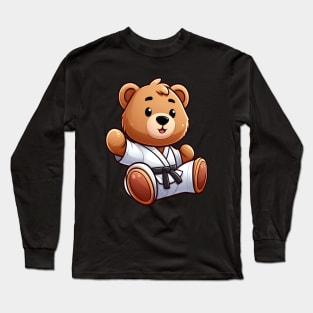 Cute Karate Bear Kawaii Long Sleeve T-Shirt